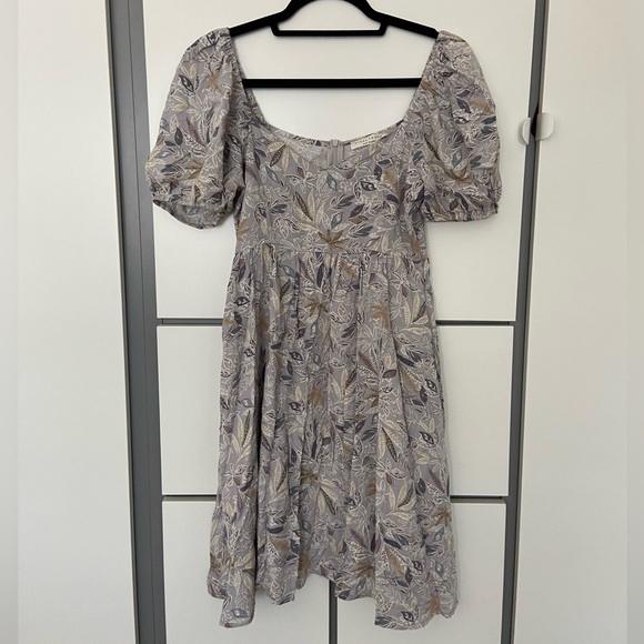 PinkBlush - Grey Floral Sweetheart Neck Maternity Dress - Size S - Picture 1 of 4